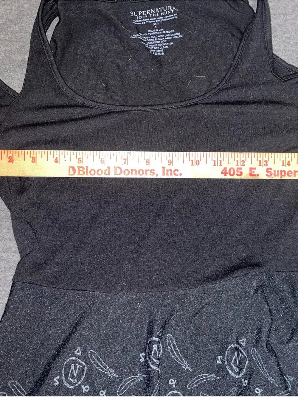 Supernatural Black Cold-Shoulder Swing Dress with pockets size small